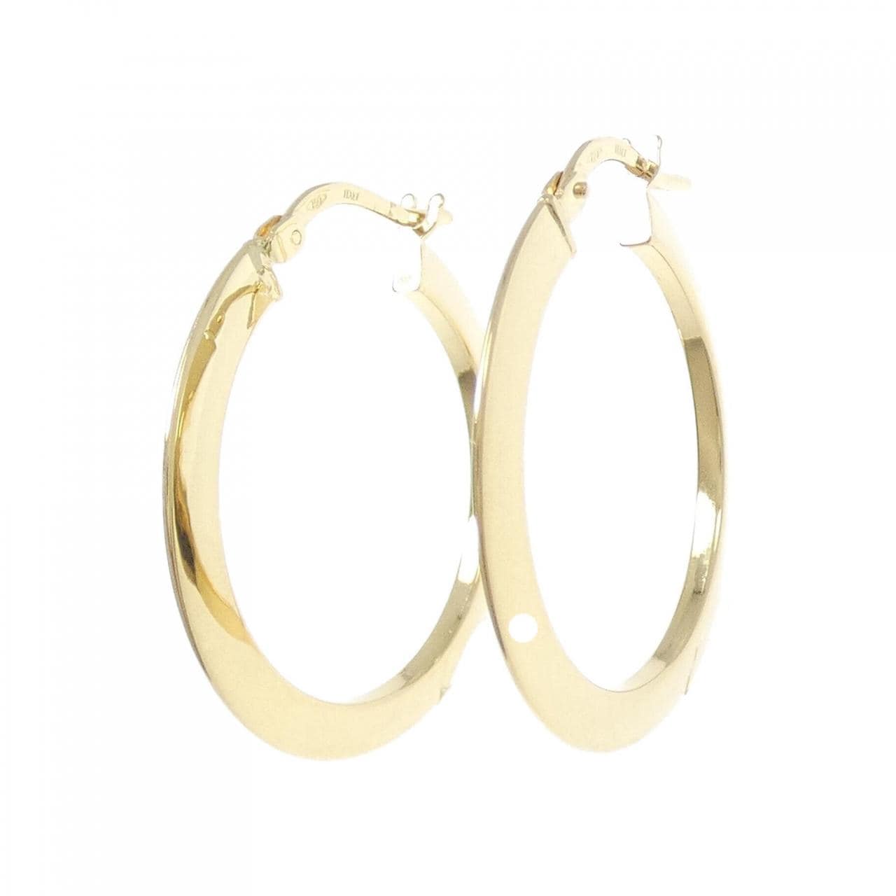 750YG hoop earrings