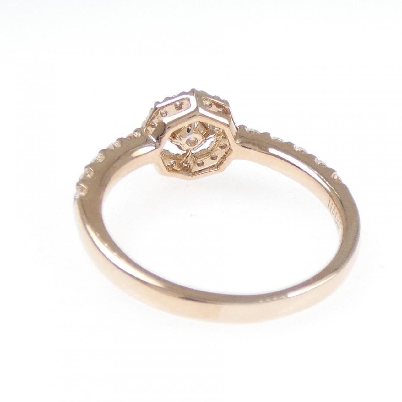 K18PG ダイヤモンド リング 0.22CT E VVS1 ファンシーカット