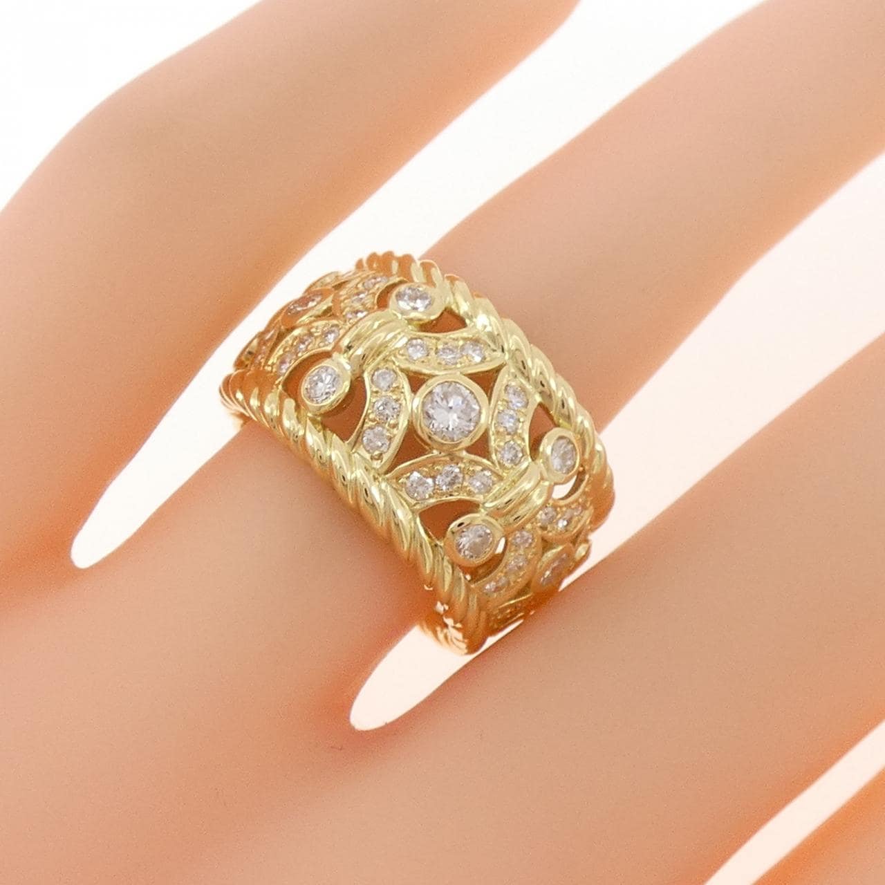 K18YG ダイヤモンド リング 0.81CT