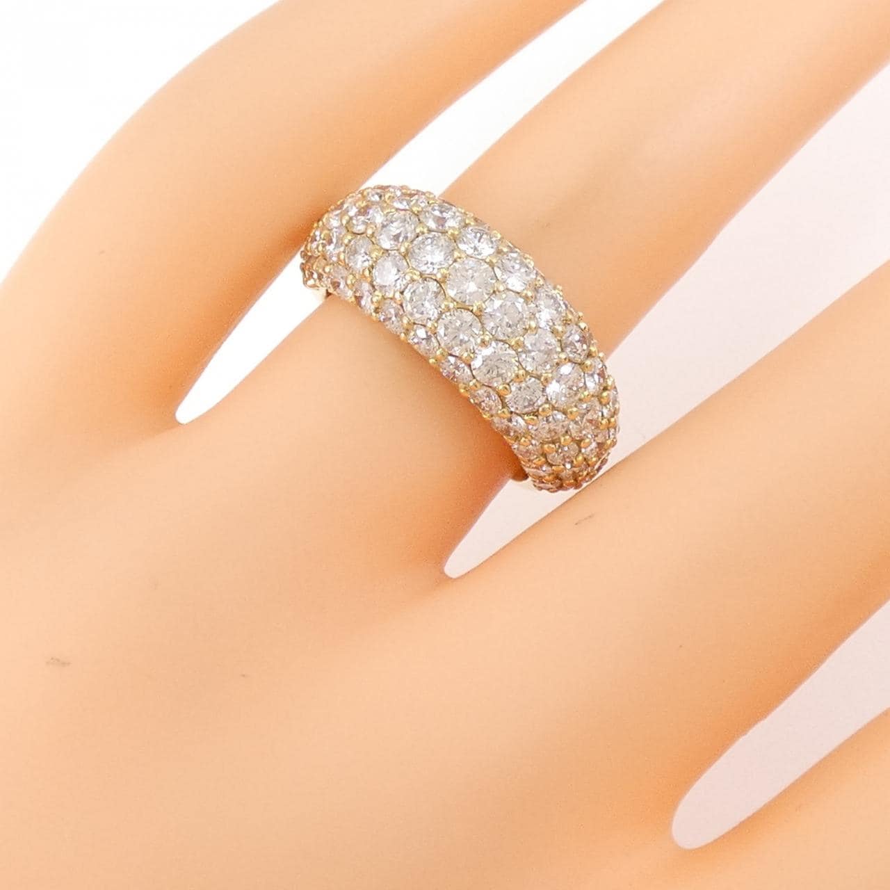 K18YG ダイヤモンド リング 3.01CT