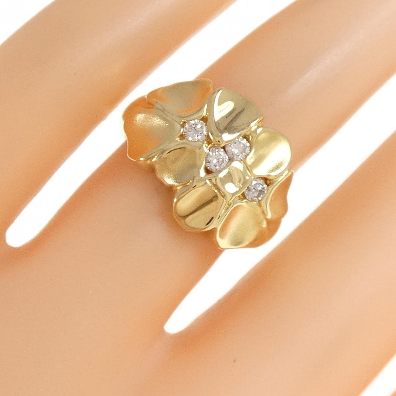 K18YG ダイヤモンド リング 0.21CT