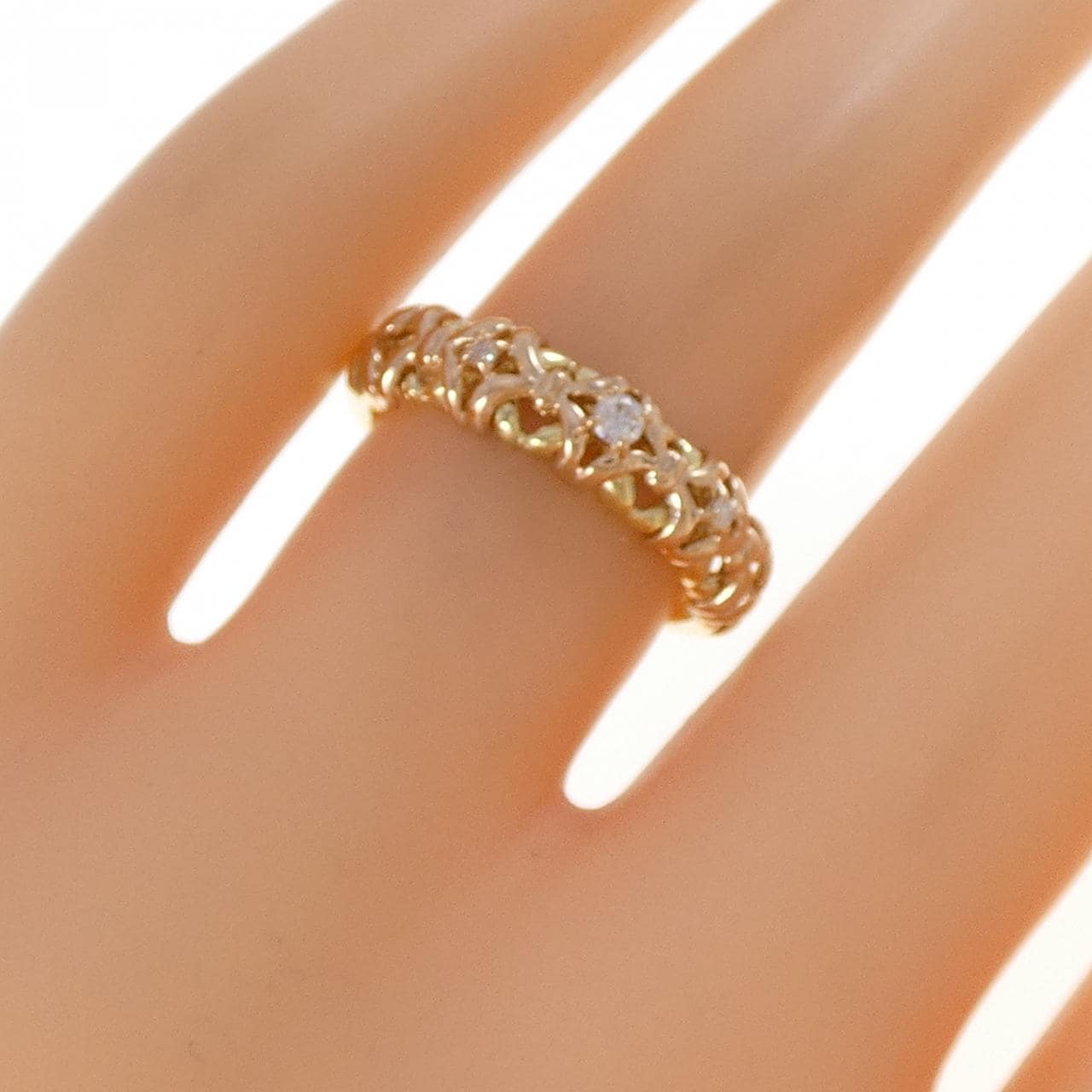 K18YG/K18PG ダイヤモンド リング 0.05CT