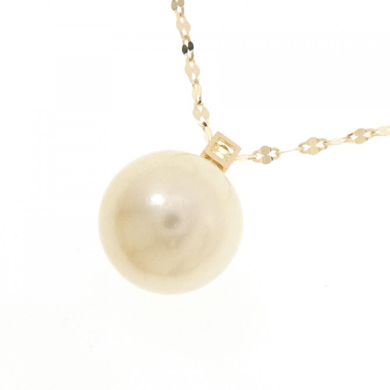 K18YG 白蝶パール ネックレス 13.1mm