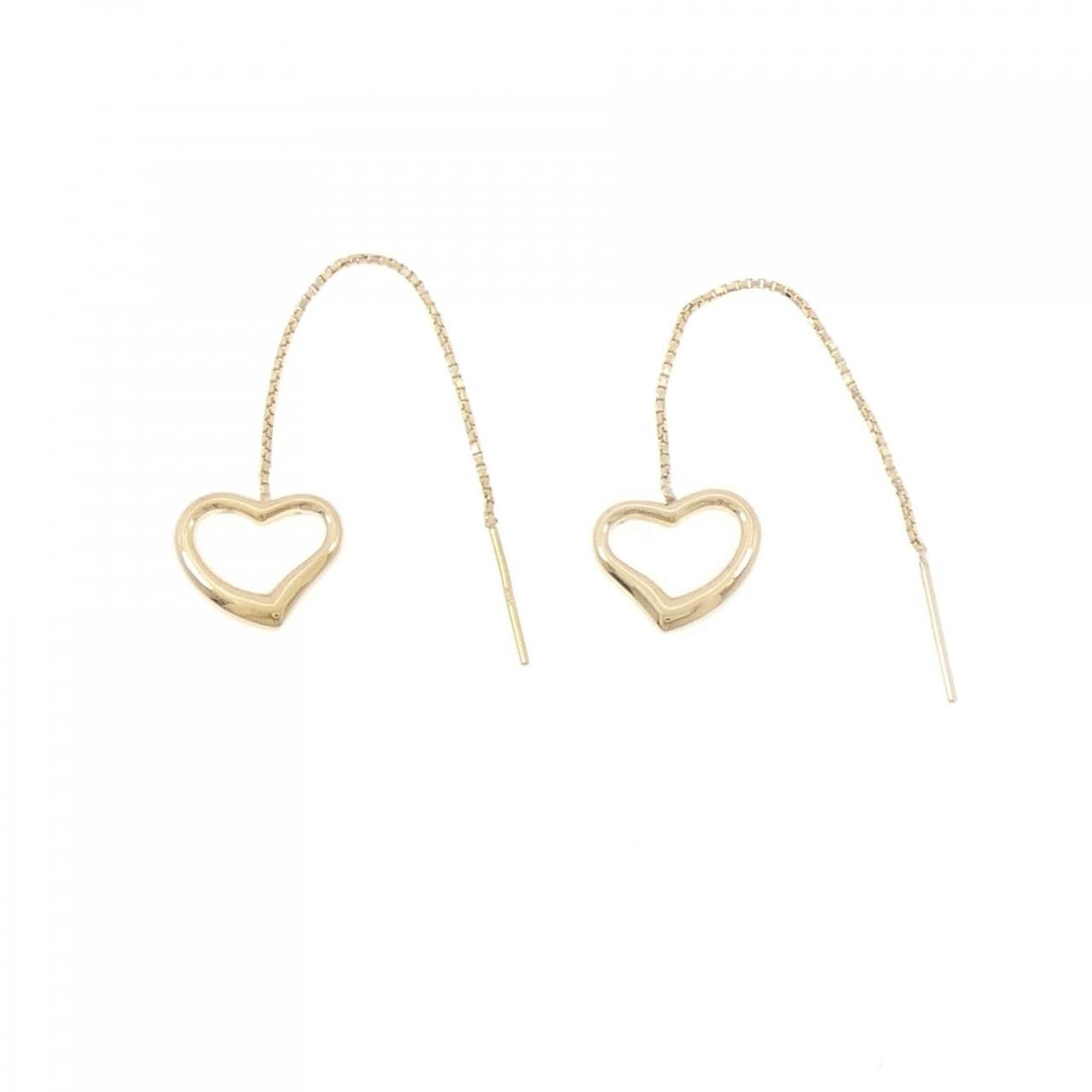 K18YG ハート ピアス