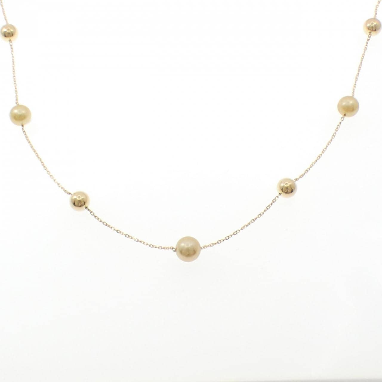 K18YG 白蝶パール ネックレス