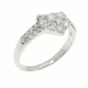 K18WG ハート ダイヤモンド リング 0.79CT