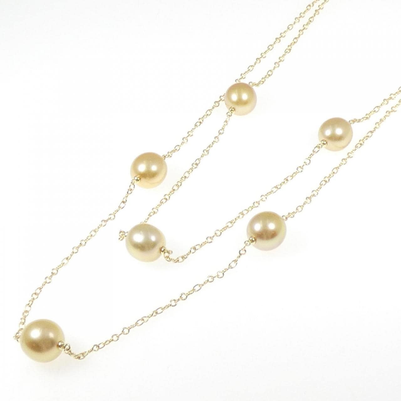 K18YG 白蝶パール ネックレス