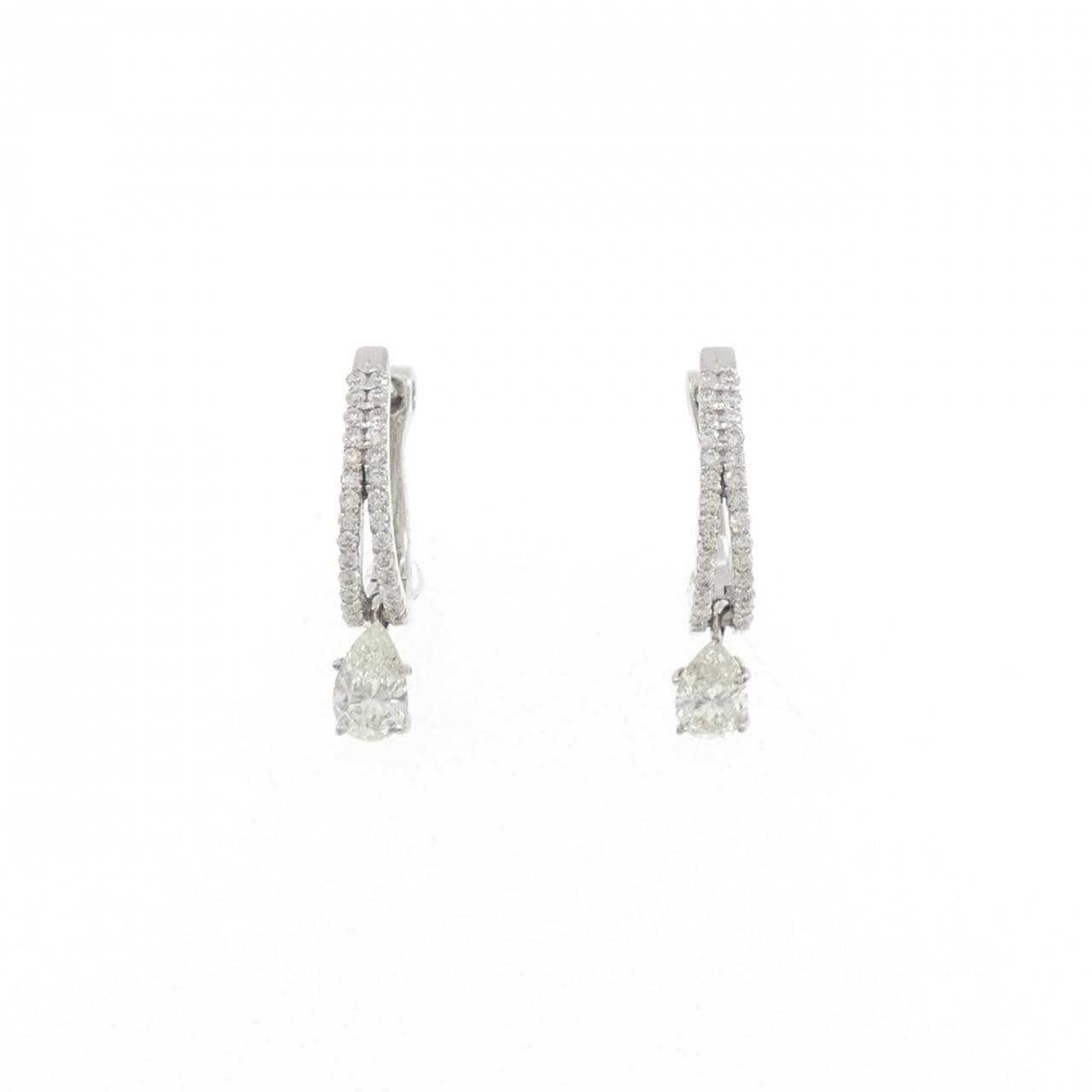 PT900 ダイヤモンド ピアス 0.66CT