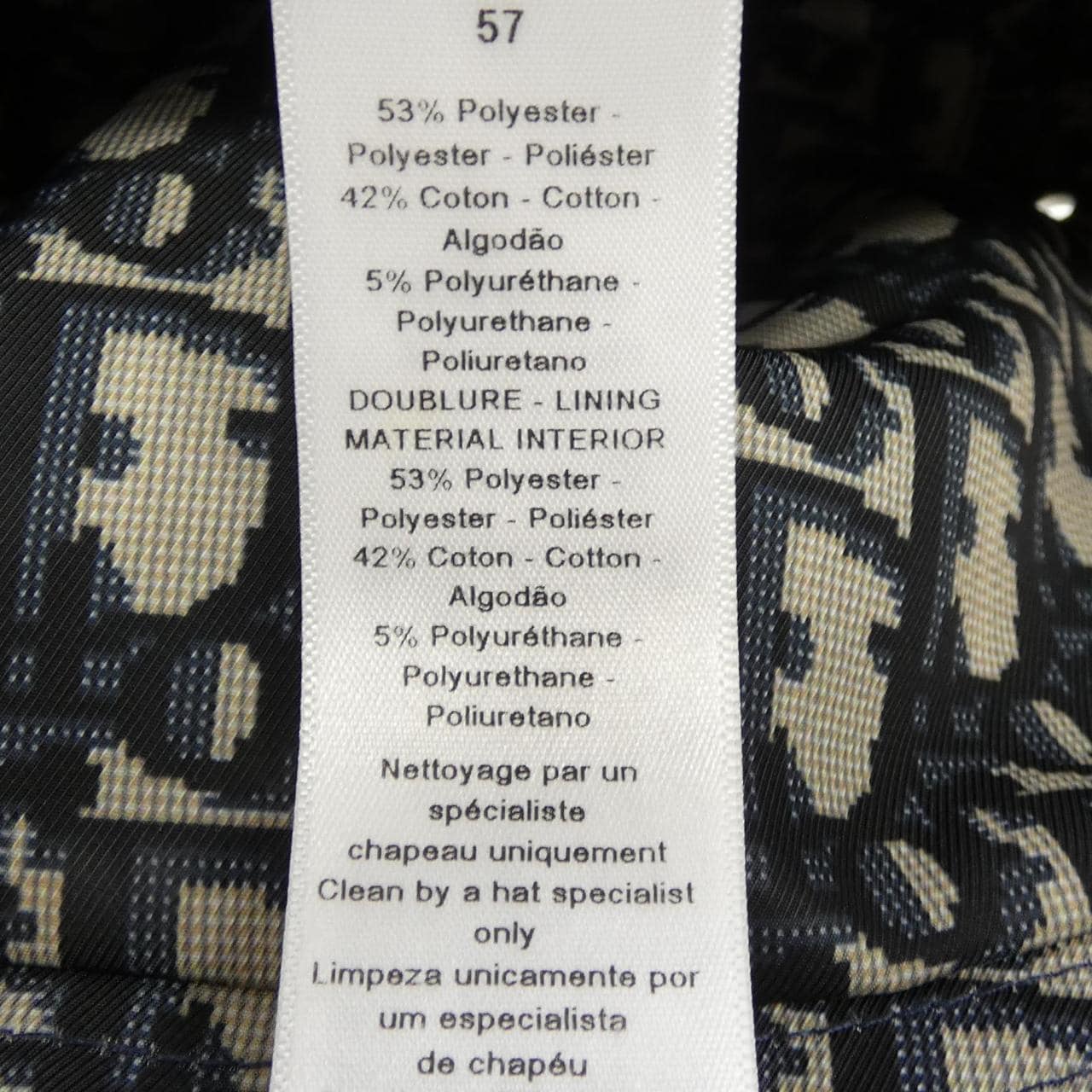 クリスチャンディオール CHRISTIAN DIOR TEDDY-D ボブハット オブリーク 95TDD923A130 ハット