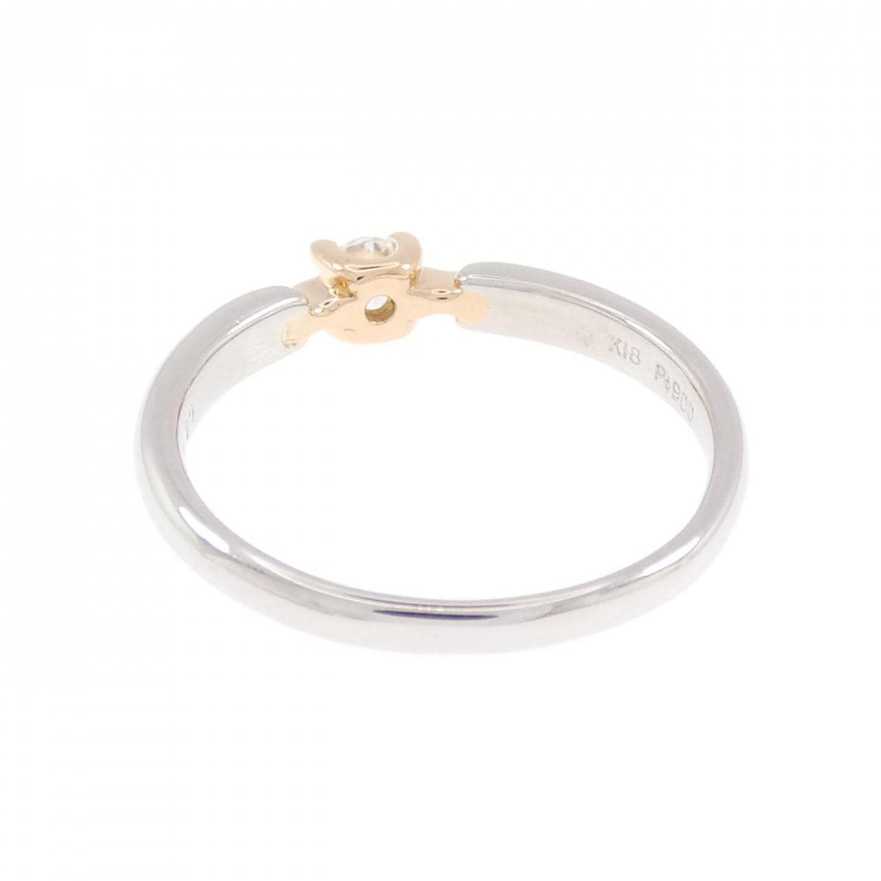 PT900/K18PG ダイヤモンド リング 0.10CT