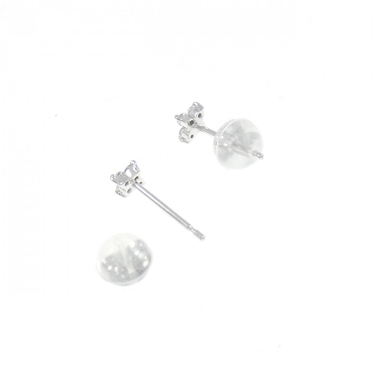 K18WG ダイヤモンド ピアス 0.10CT