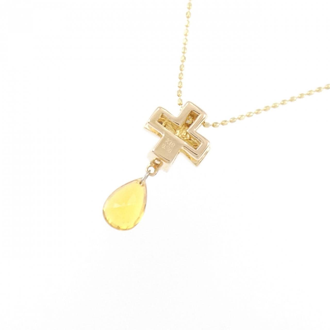 K18YG クロス サファイヤ ネックレス 0.50CT