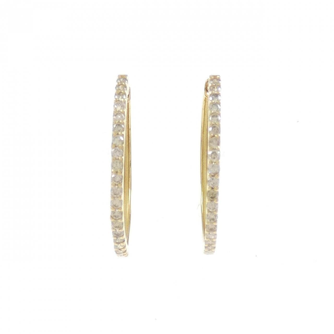 [BRAND NEW] K18YG Diamond earrings 0.50CT