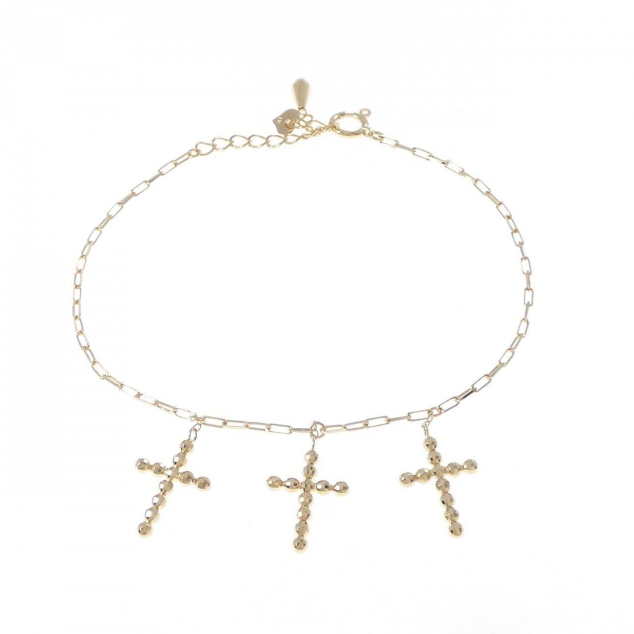 【新品】K18YG クロス ブレスレット