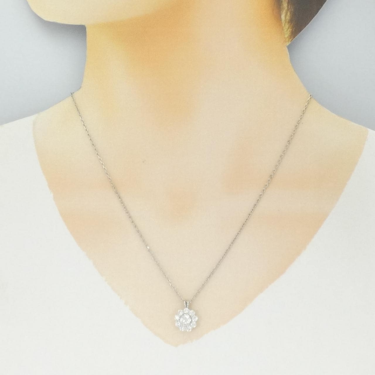 PT950/PT850 ダイヤモンド ネックレス 0.388CT