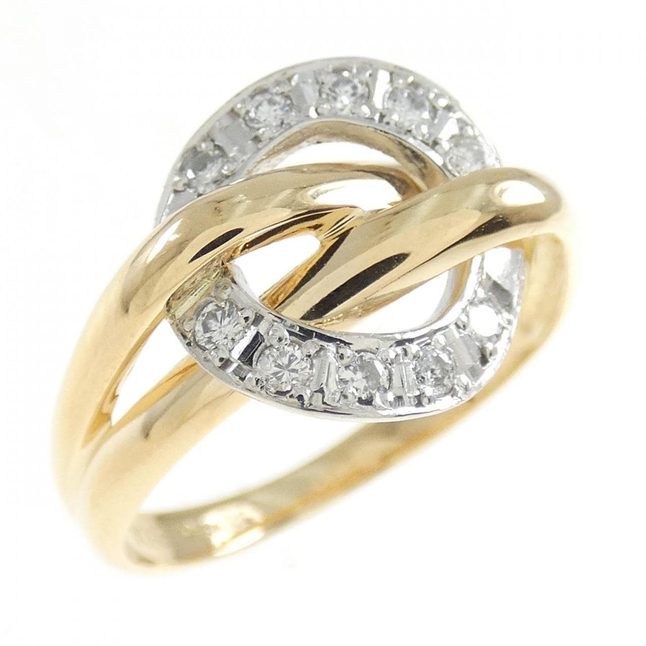 K18YG/PT900 Diamond ring