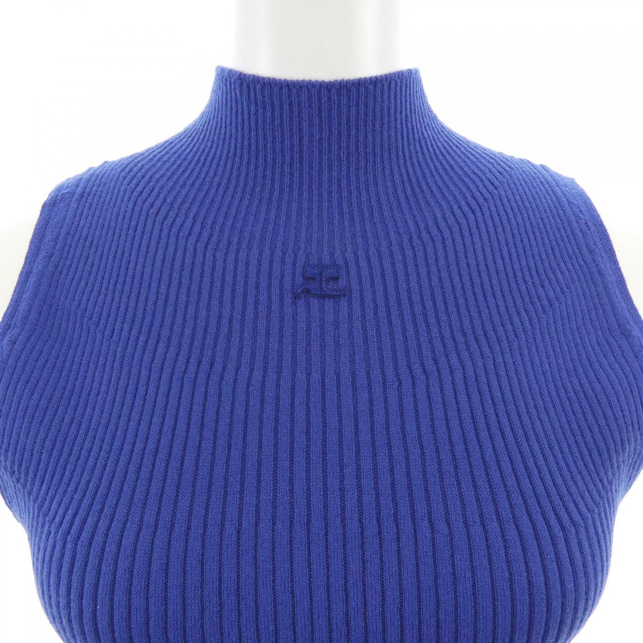 courrèges クレージュ ハイネックニット ブルー 水色 コメ兵｜クレージュ Courreges ニット｜クレージュ｜レディース