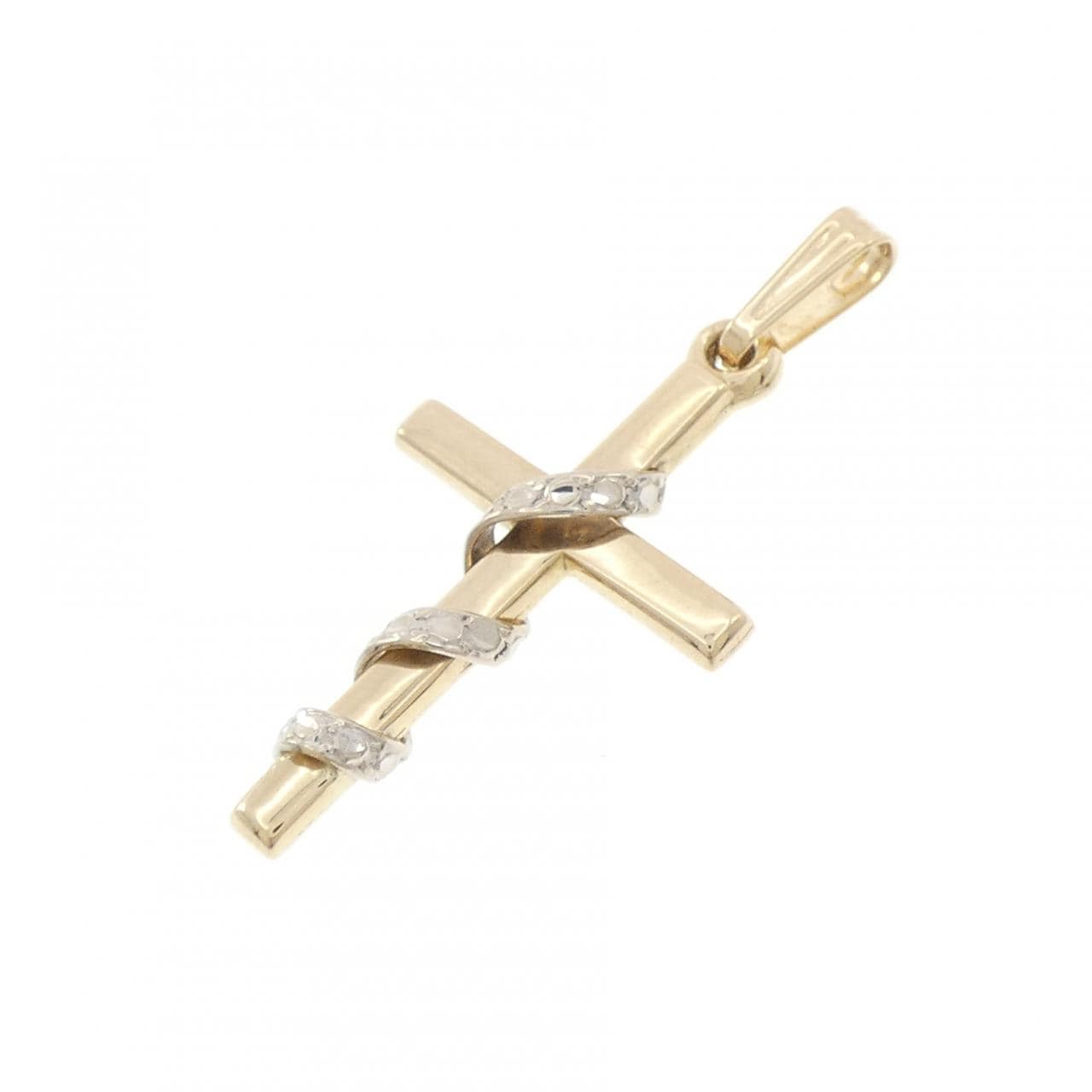 14KYG/14KWG クロス ペンダント
