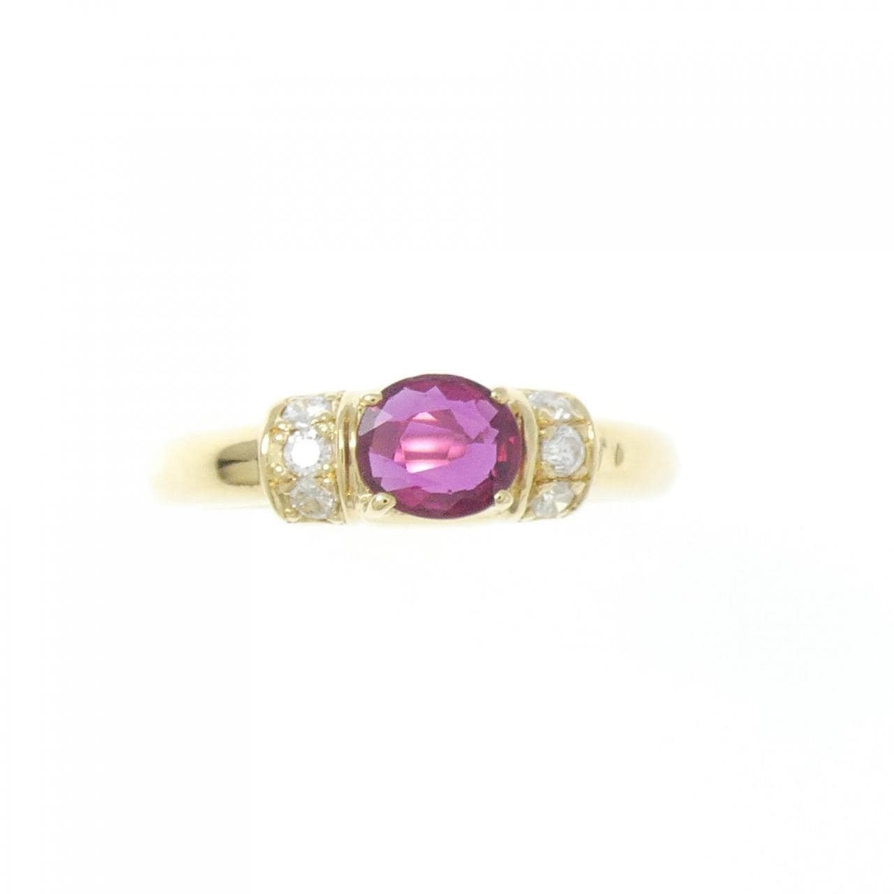 K18YG红宝石戒指0.36CT