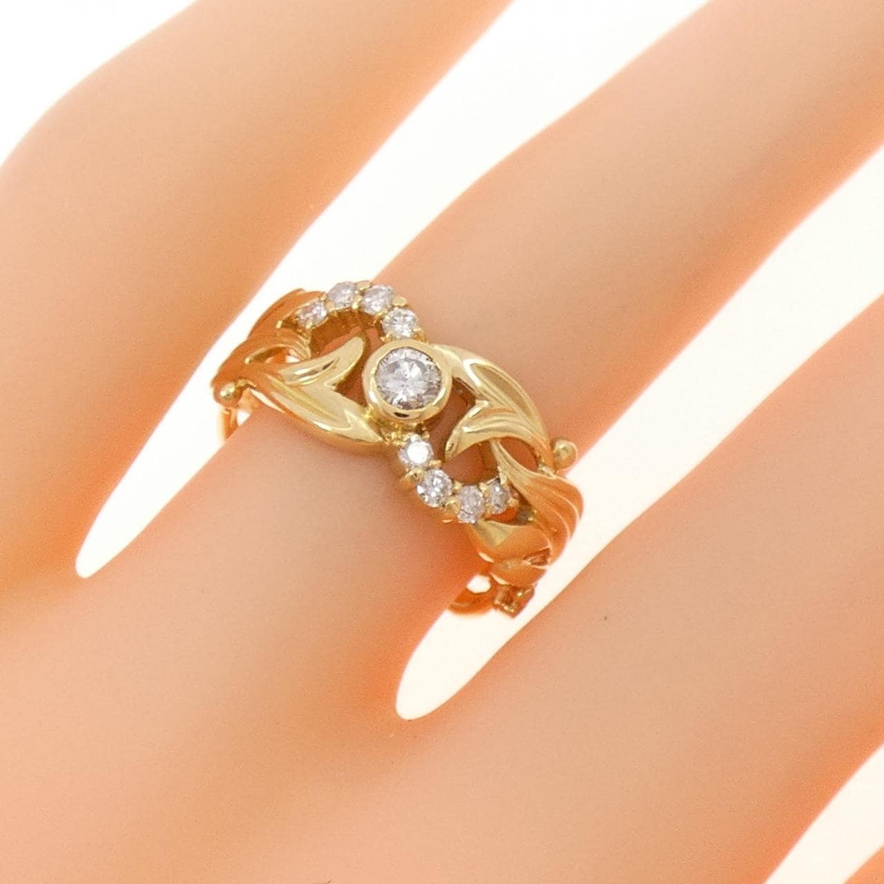 K18YG ダイヤモンド リング 0.14CT