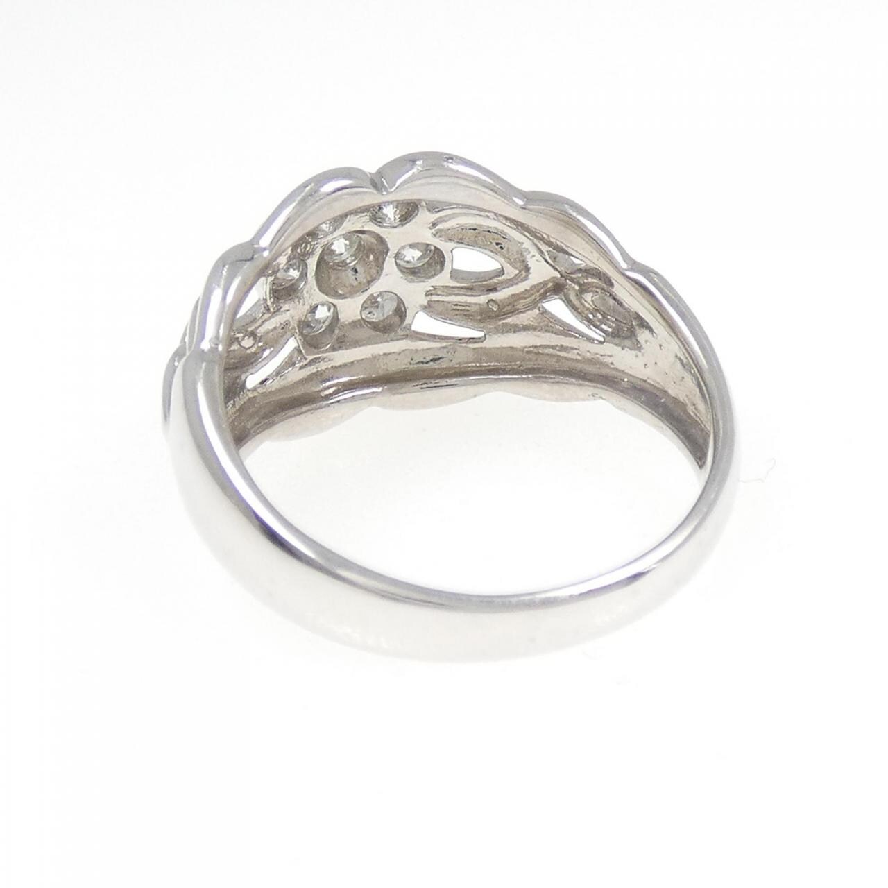 PT900 フラワー ダイヤモンド リング 0.50CT