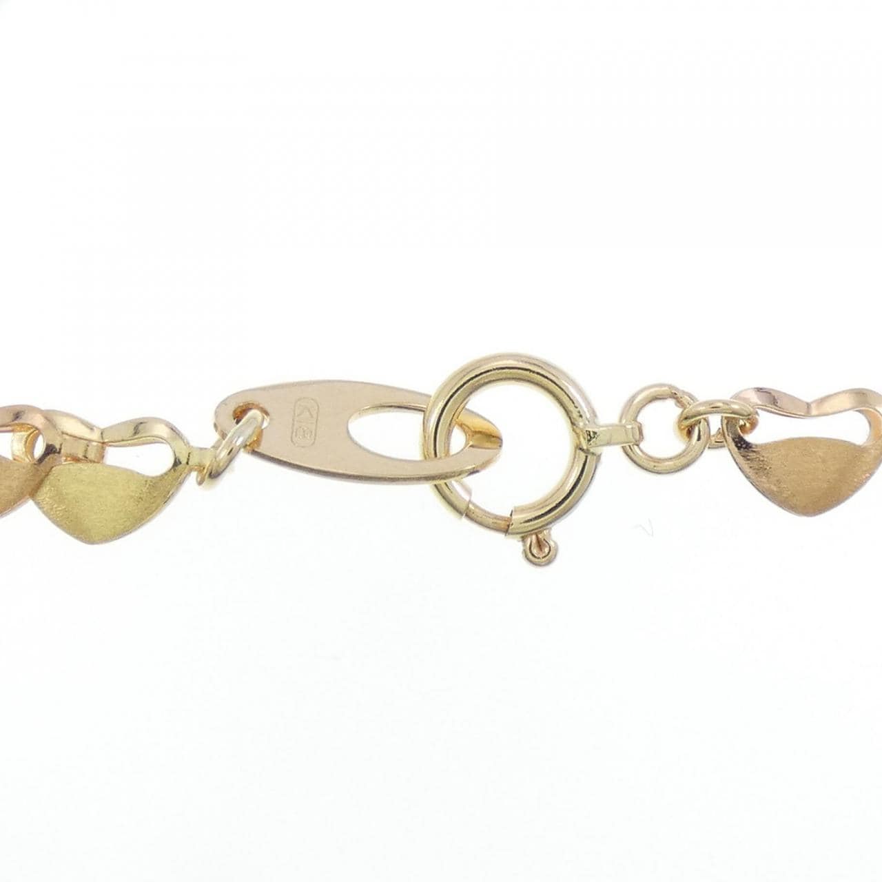 K18YG/K18PG heart bracelet