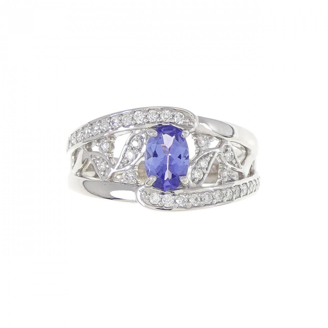 PT タンザナイト リング 0.44CT