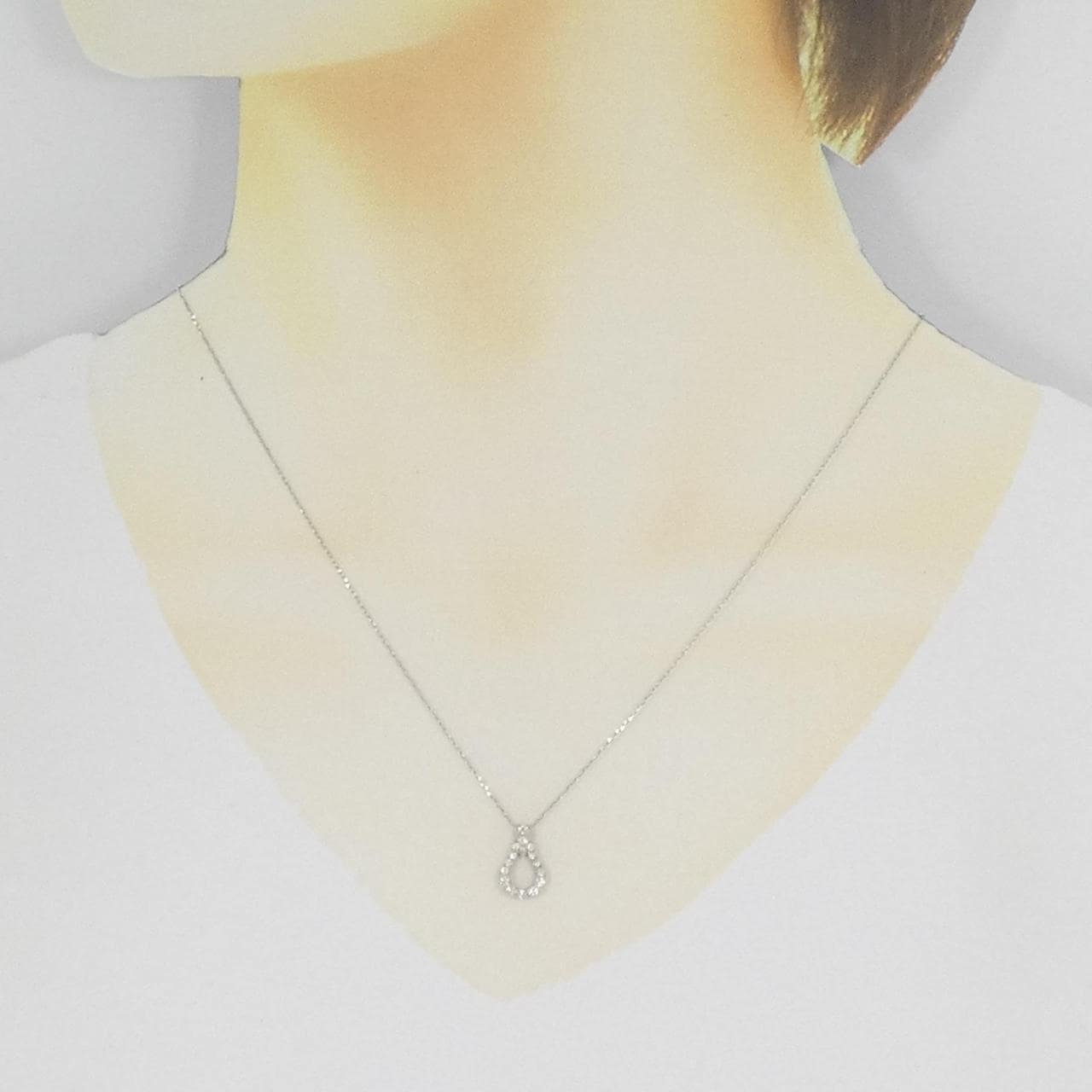【新品】PT900/PT850 ダイヤモンド ネックレス 0.15CT