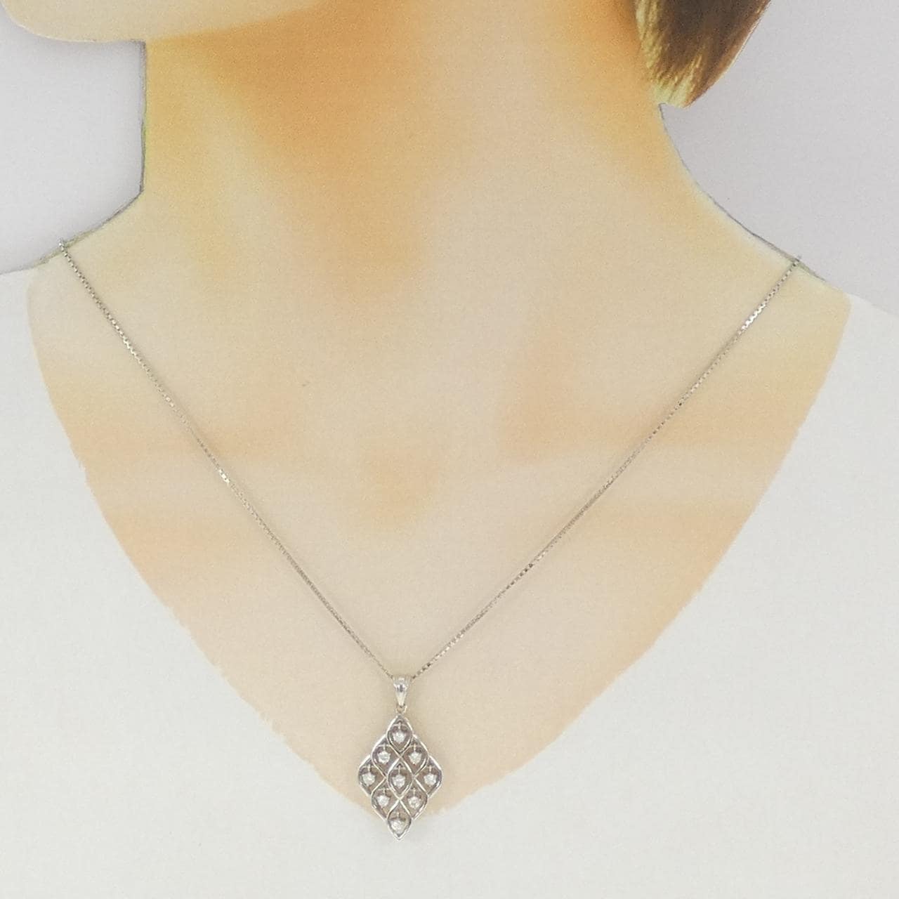 PT900/PT850 ダイヤモンド ネックレス 0.36CT