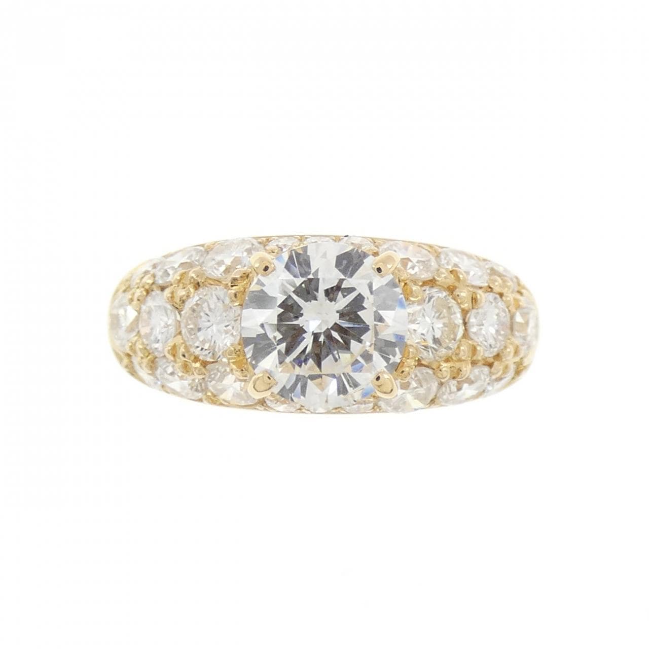 K18YG ダイヤモンド リング 1.015CT G SI2 Good