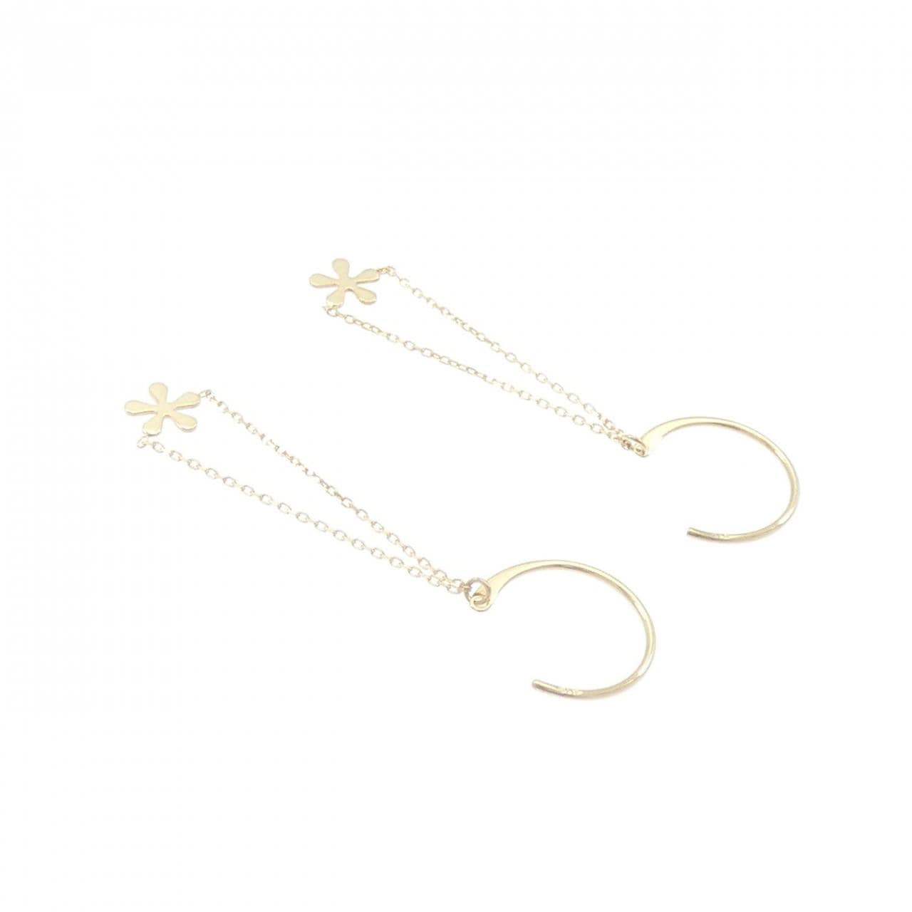 K10YG フラワー ピアス