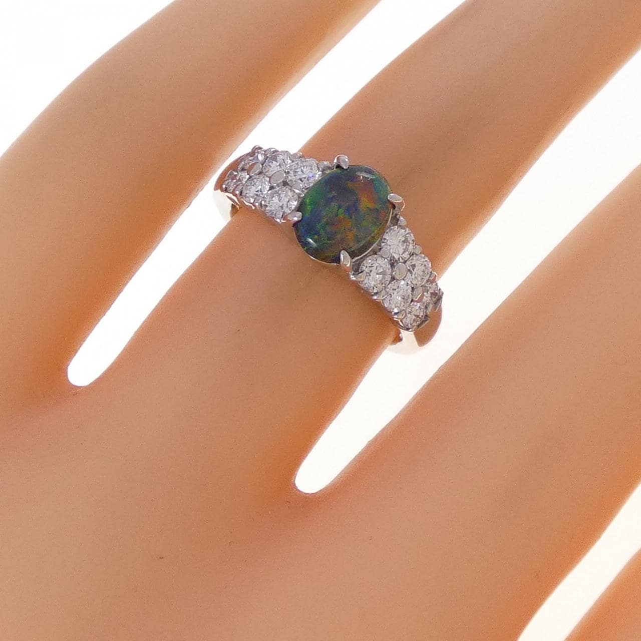 PT900 ブラックオパール リング 0.916CT