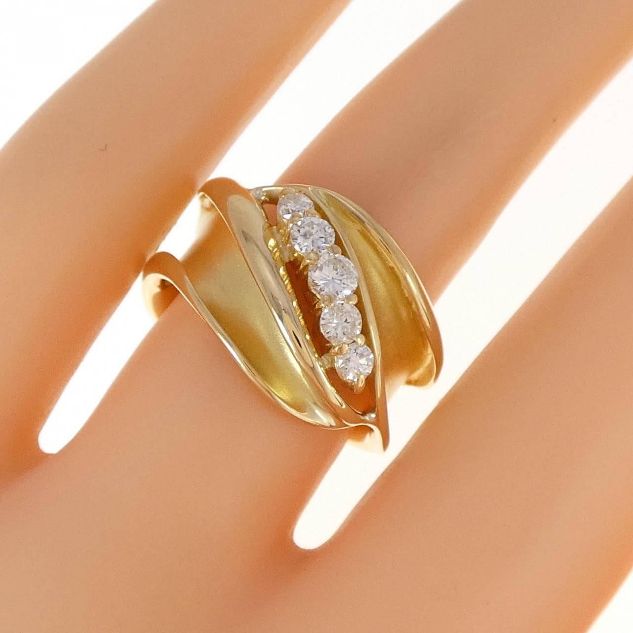 K18YG ダイヤモンド リング 0.40CT