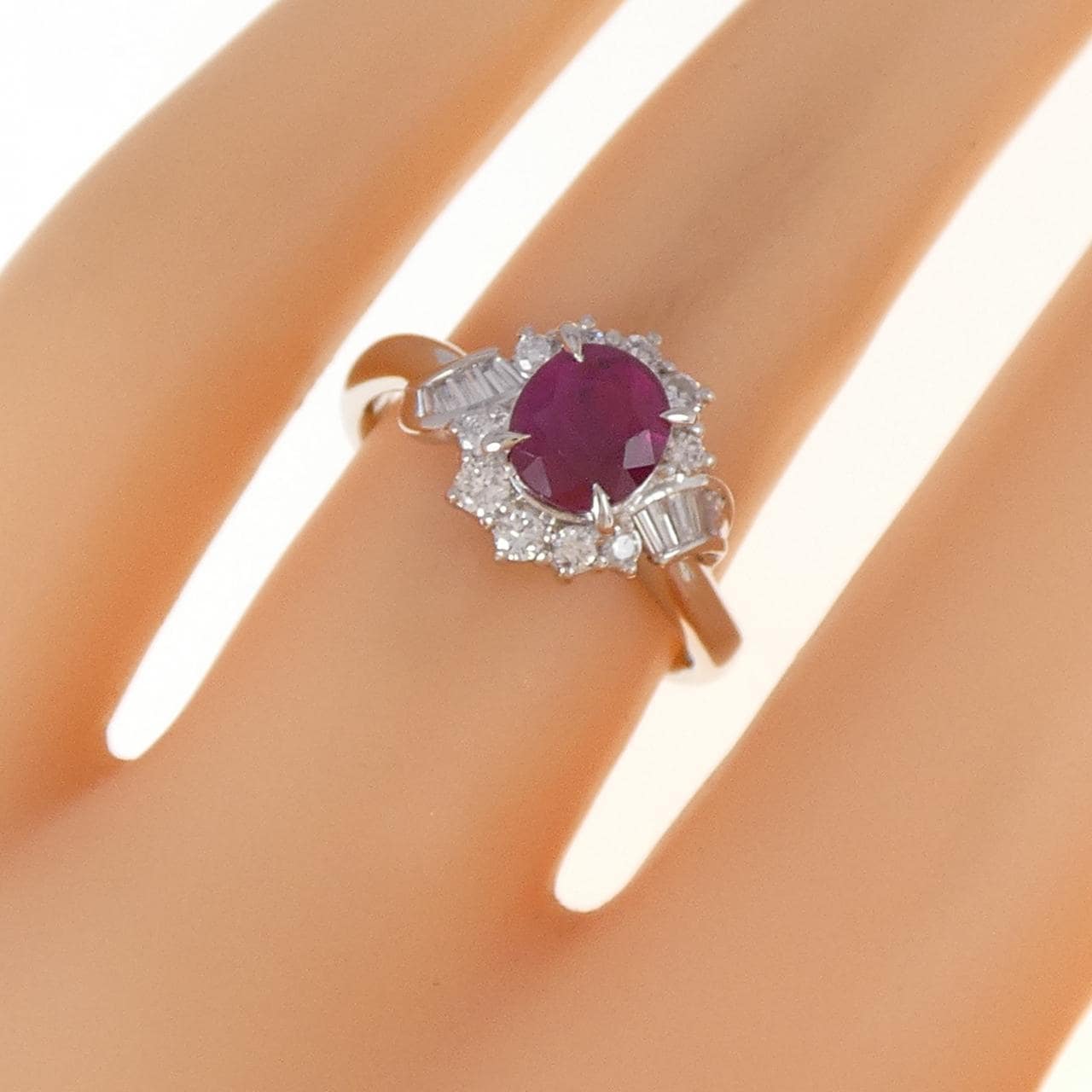 PT900紅寶石戒指1.14CT