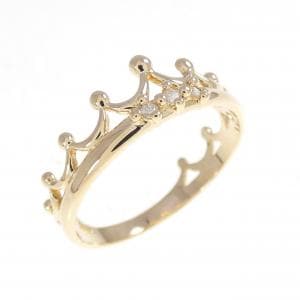K18YG ティアラ ダイヤモンド リング