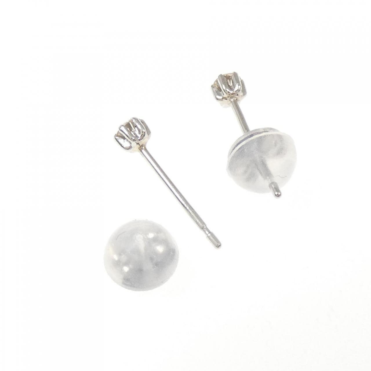 PT900 ソリティア ダイヤモンド ピアス 0.10CT