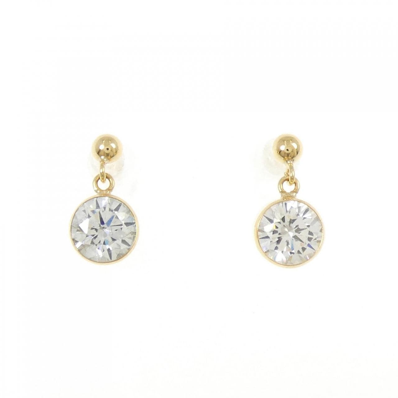 [BRAND NEW] K18YG Cubic Zirconia Earrings