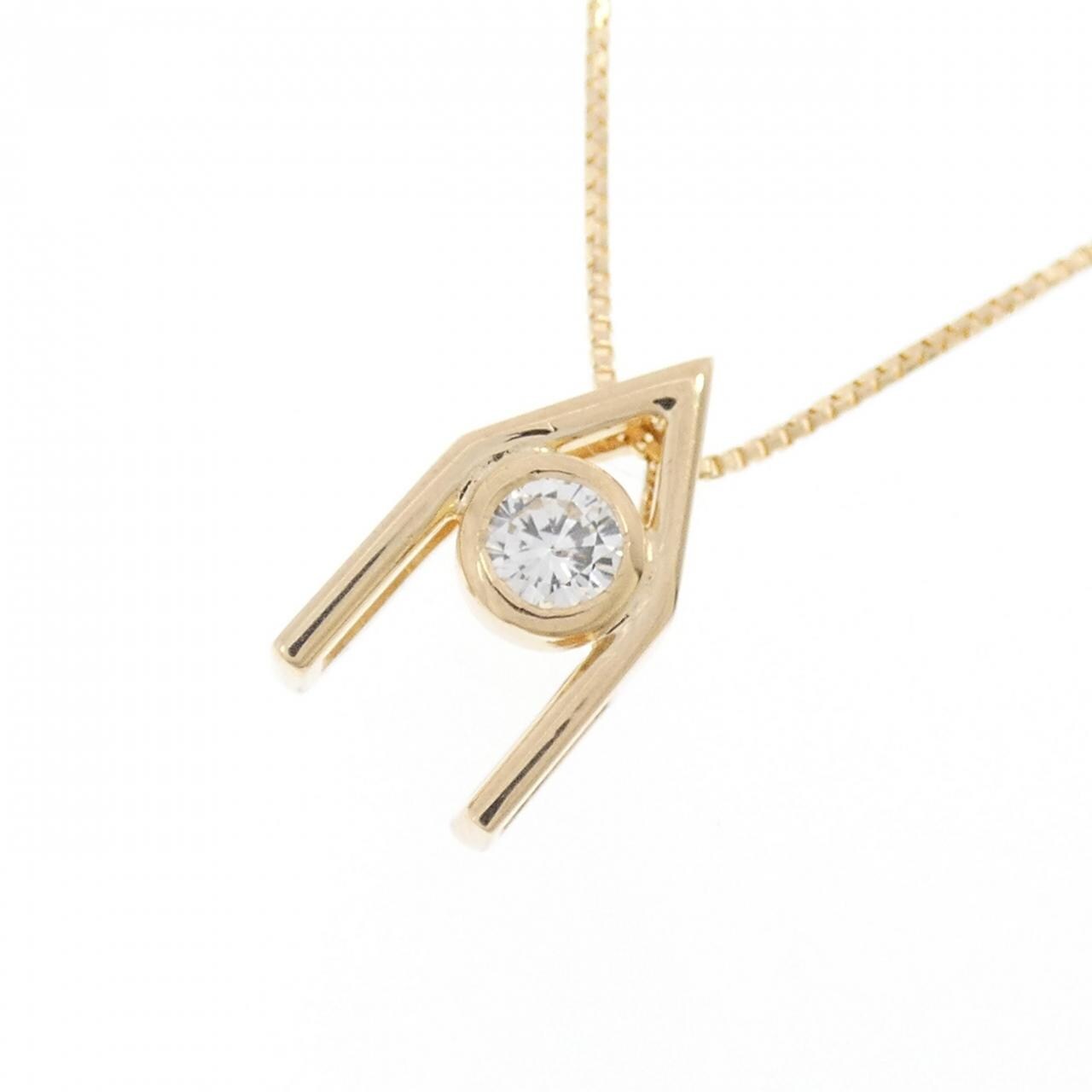 K18YG ダイヤモンド ネックレス 0.13CT