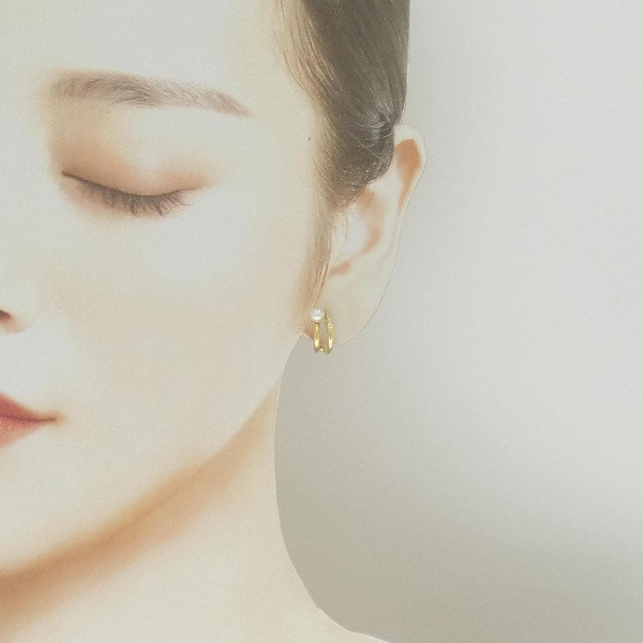 K18YG アコヤパール イヤリング 4.1mm