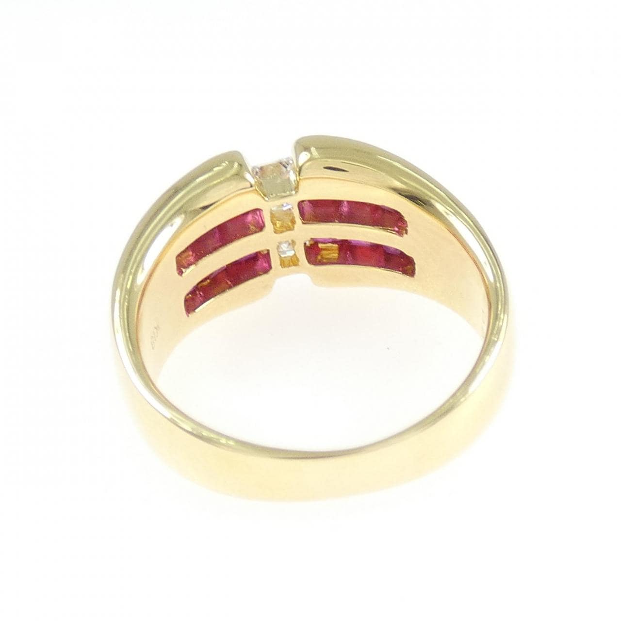 K18YG ルビー リング 1.22CT