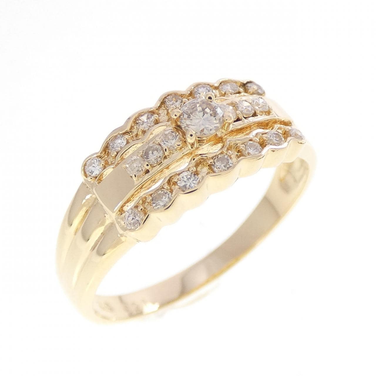 K18YG ダイヤモンド リング 0.21CT