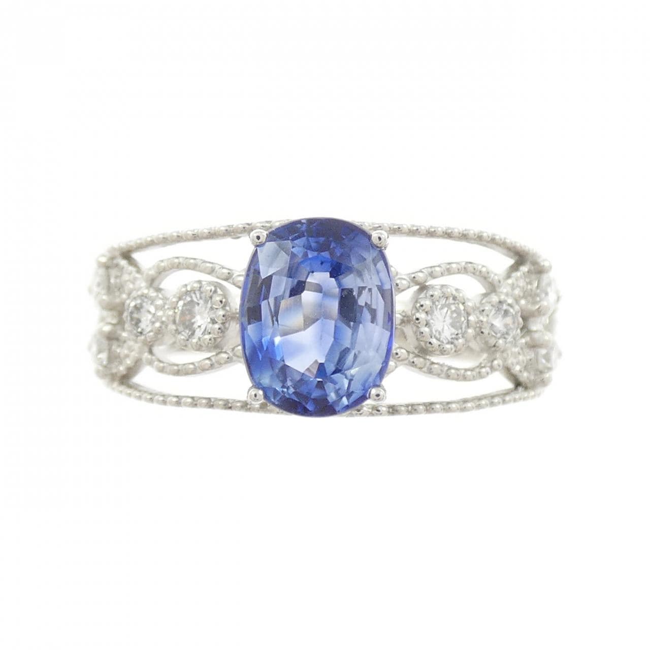 PT950 サファイヤ リング 1.56CT