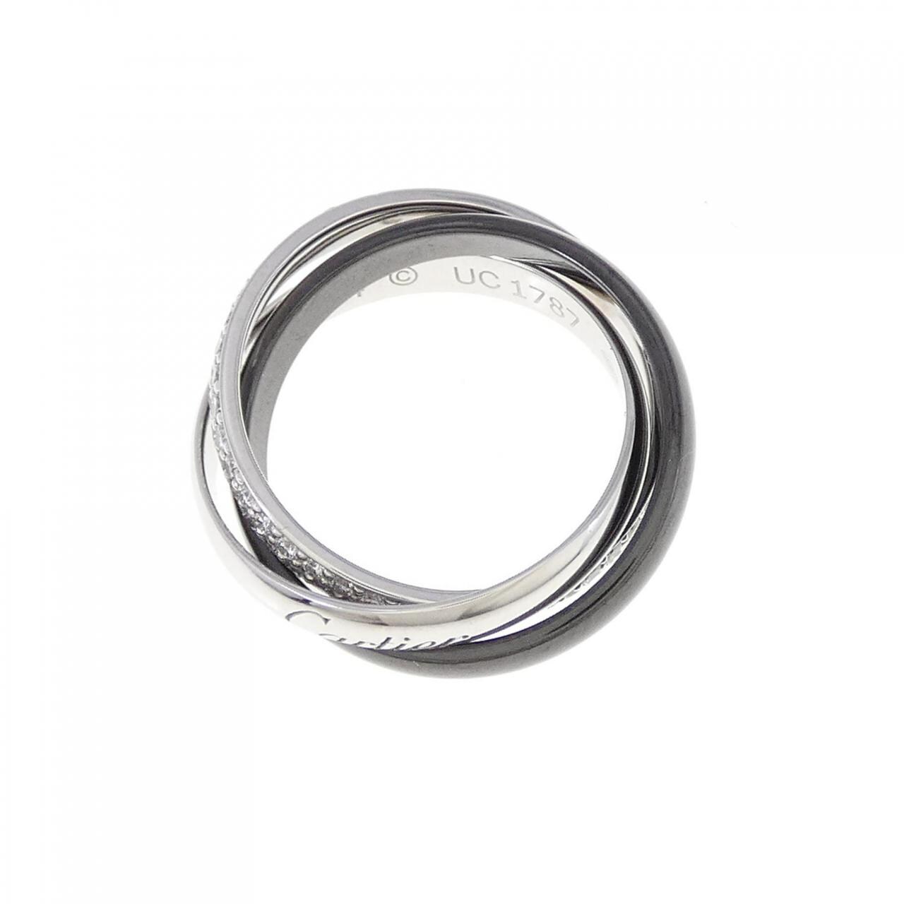 Cartier trinity ring on sale black and white