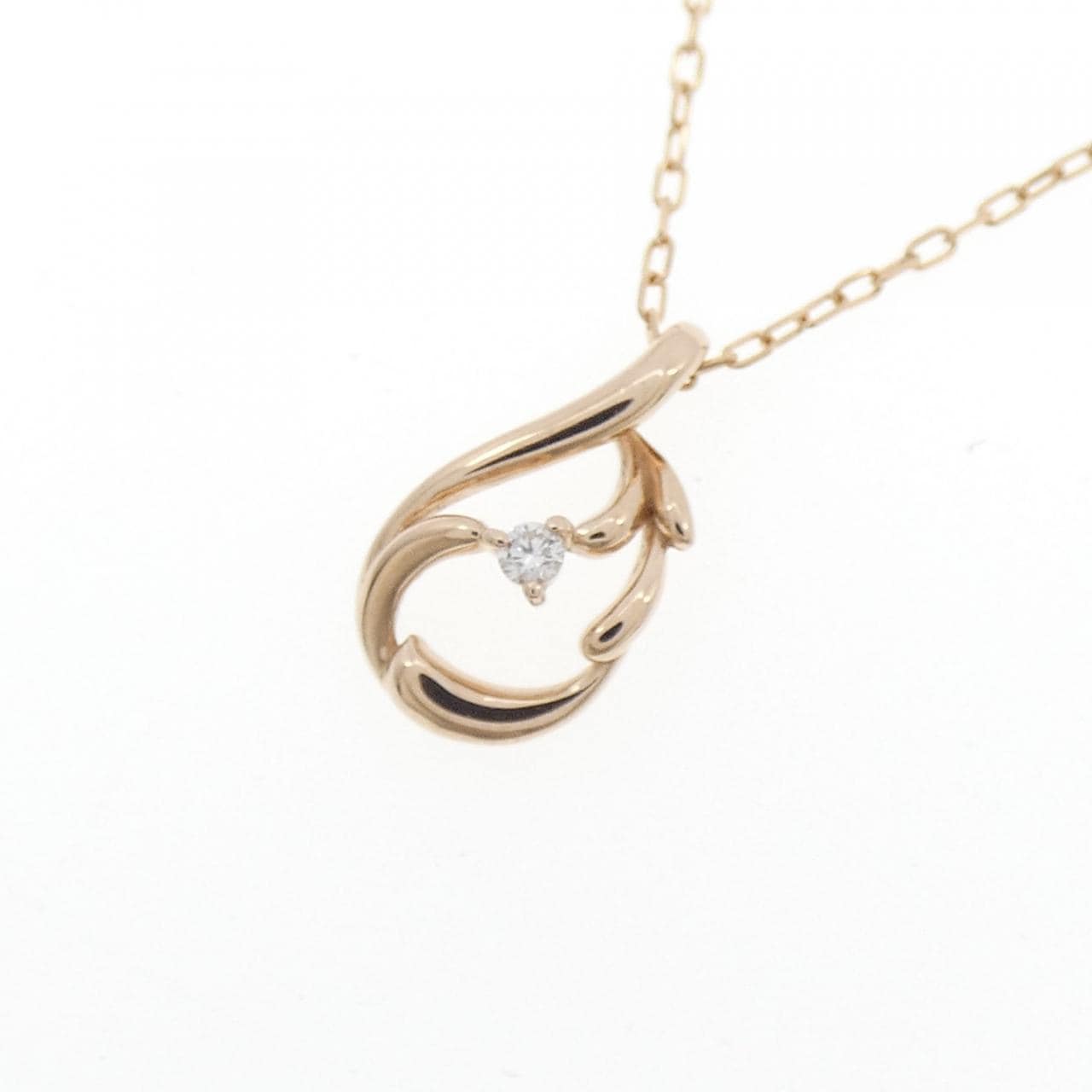K18PG ダイヤモンド ネックレス 0.01CT