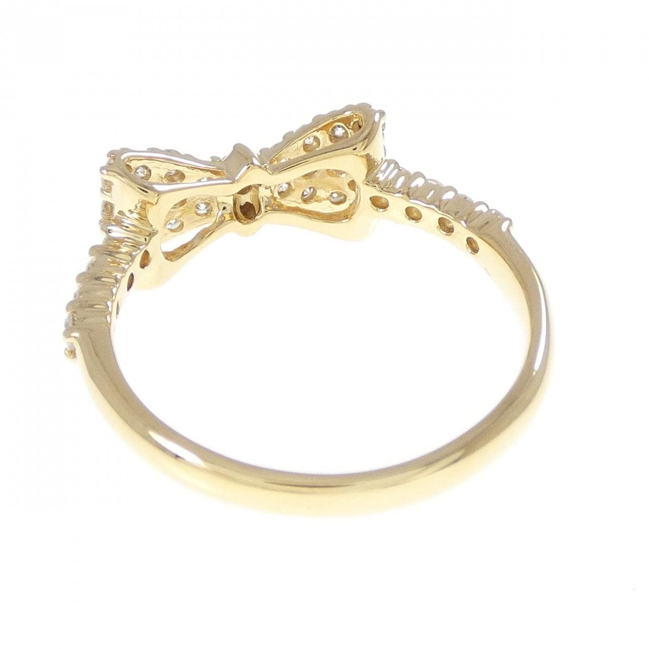 K18YG リボン ダイヤモンド リング 0.50CT
