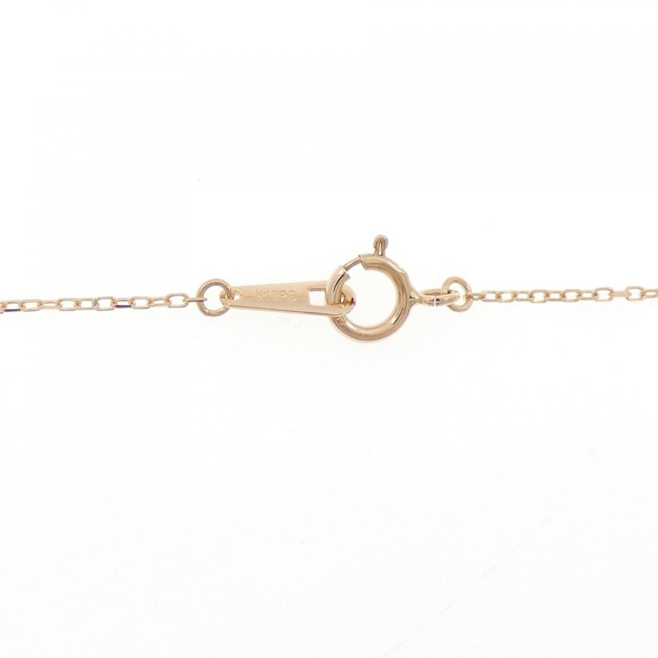 K18PG ハート×クローバー サファイヤ ネックレス 0.01CT