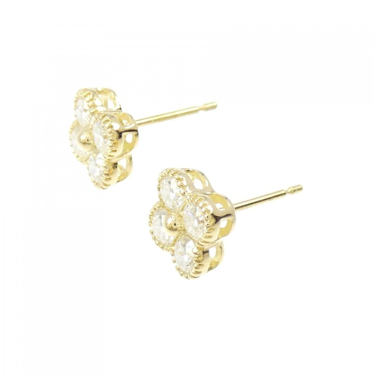 [BRAND NEW] K18YG Diamond earrings 1.021CT G VVS2-VS2 EXT-GOOD