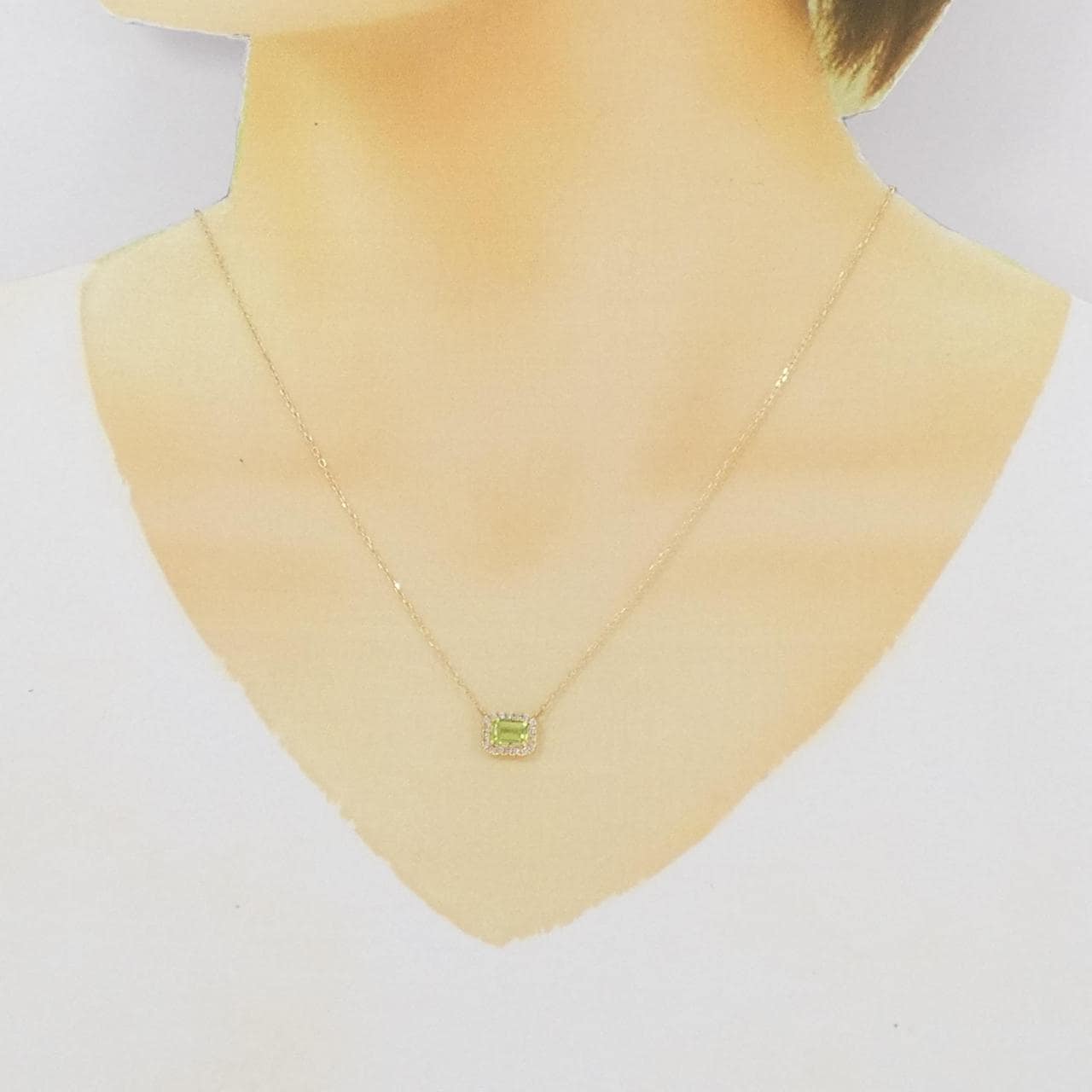 [BRAND NEW] K18YG Peridot Necklace 0.58CT