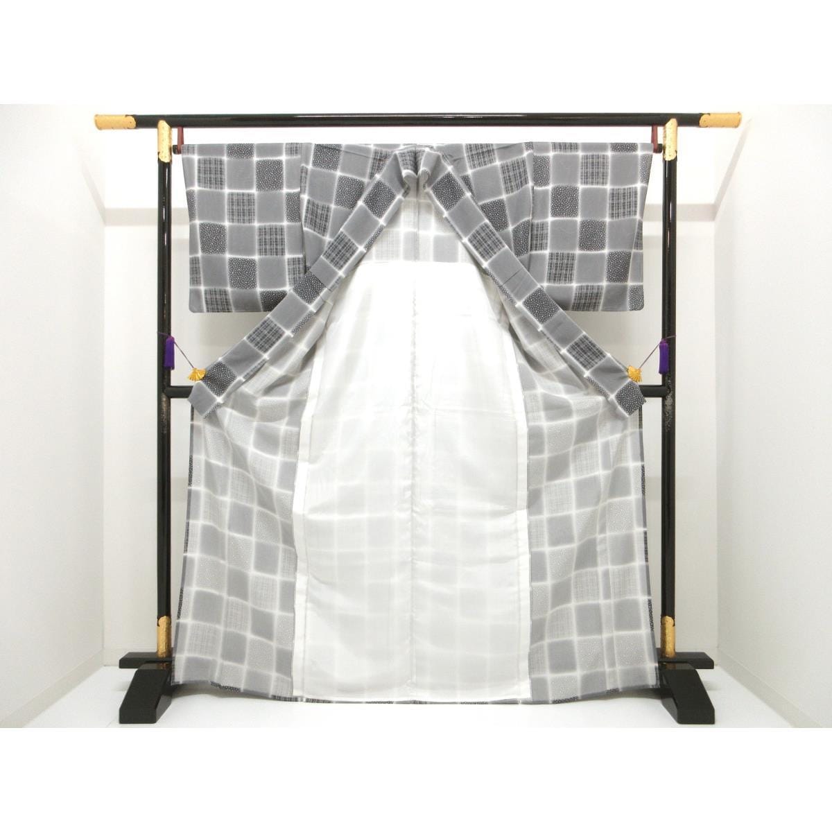 【新品】単衣　絽小紋