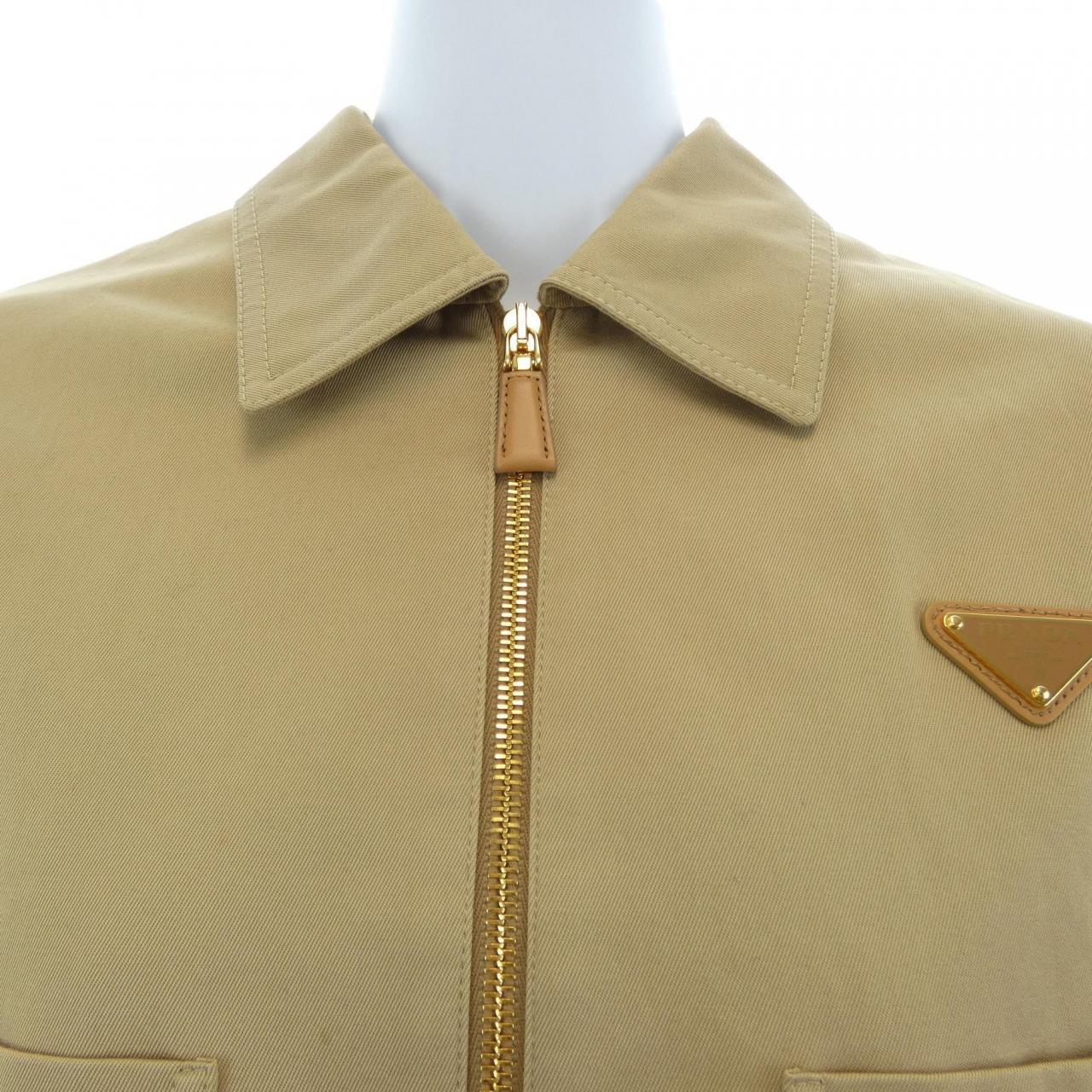 プラダ PRADA キャメルヘアブルゾンジャケット トライアングルロゴ P536O SOOO 10YP ジャケット